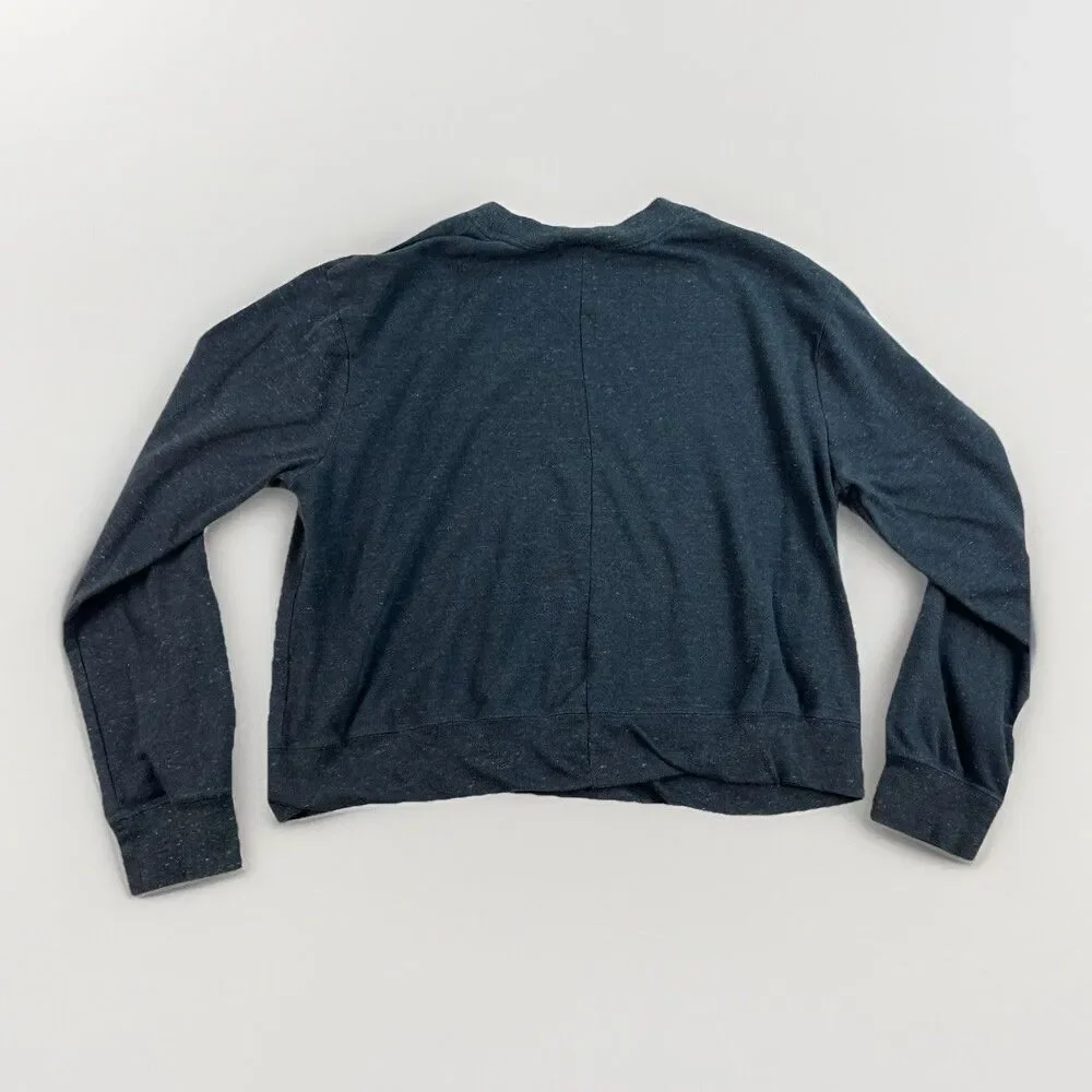 Nike Light Weight Cropped Long‎ Sleeve Women’s Size Small Pullover Heather Blue
